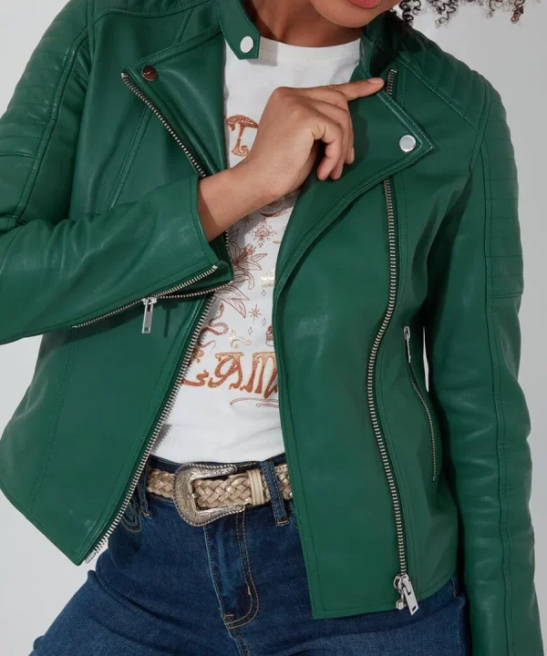 Clearance Joe Browns All In The Details Leather Jacket Green