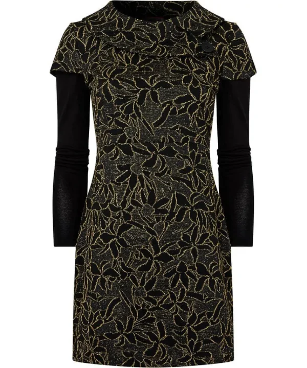 Hot Joe Browns All That Glitters Jaquard Tunic Black