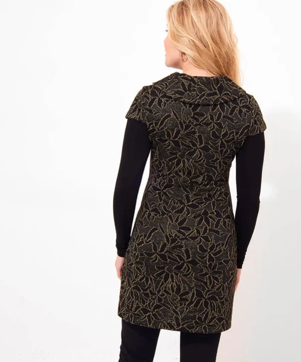 Hot Joe Browns All That Glitters Jaquard Tunic Black