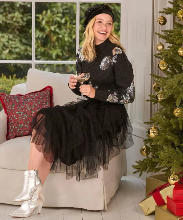 Flash Sale Joe Browns All That Shimmers Sequin Jumper Black