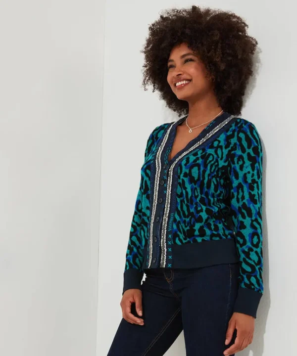 Store Joe Browns All The Fun Jersey Cardigan Blue