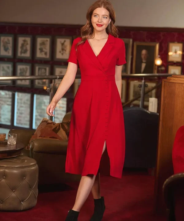 New Joe Browns Amelie Vintage Dress Red