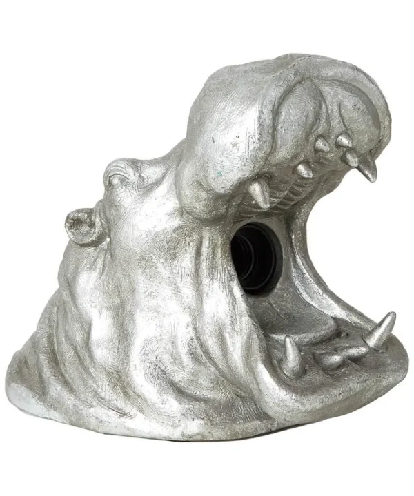 Cheap Joe Browns Antique Roaring Hippo Table Lamp Silver