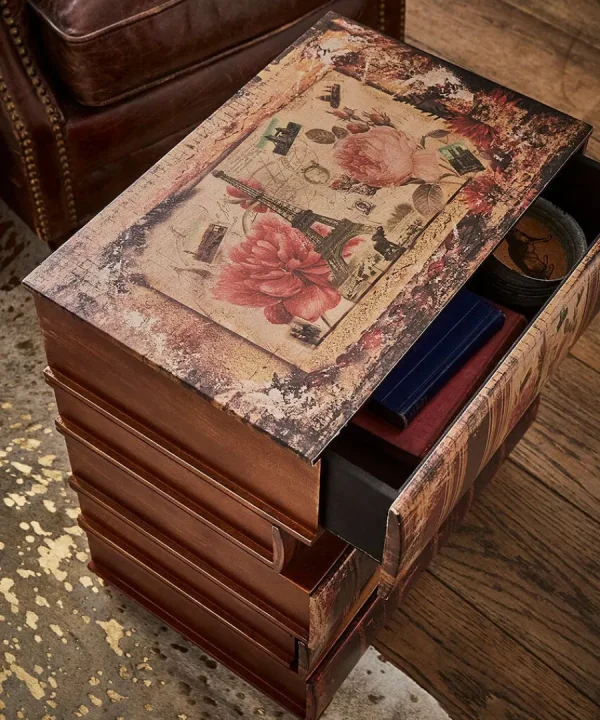 Best Joe Browns Antique Stacked Books Side Cabinet Brown
