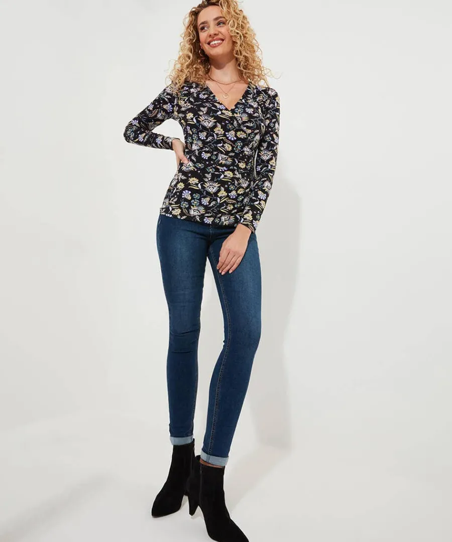 aria_jersey_wrap_top_1.webp Online Joe Browns Aria Jersey Wrap Top Black