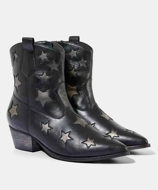Best Sale Joe Browns Astraea Leather Western Boots Black/Silver