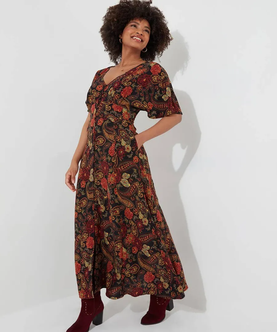 autumn_colours_dress_3.webp Best Sale Joe Browns Autumn Colours Dress Brown