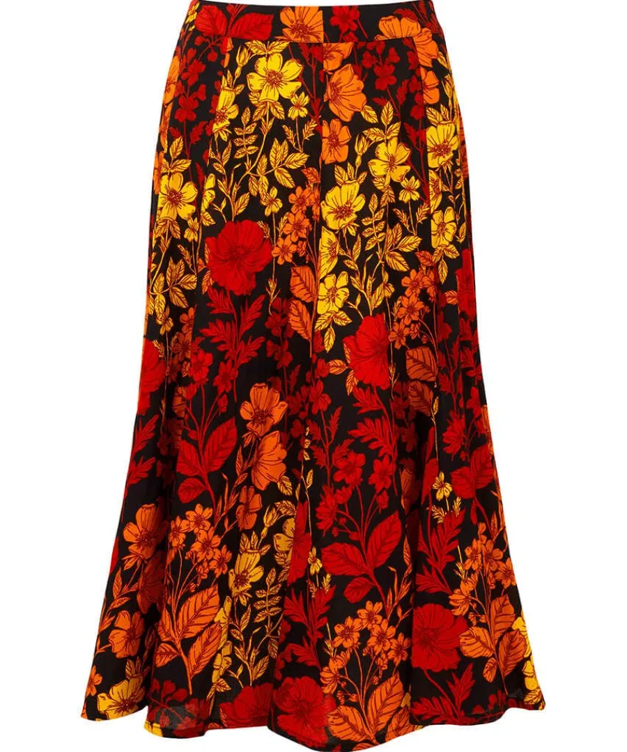 autumn_florals_skirt_0.webp Flash Sale Joe Browns Autumn Florals Skirt Black