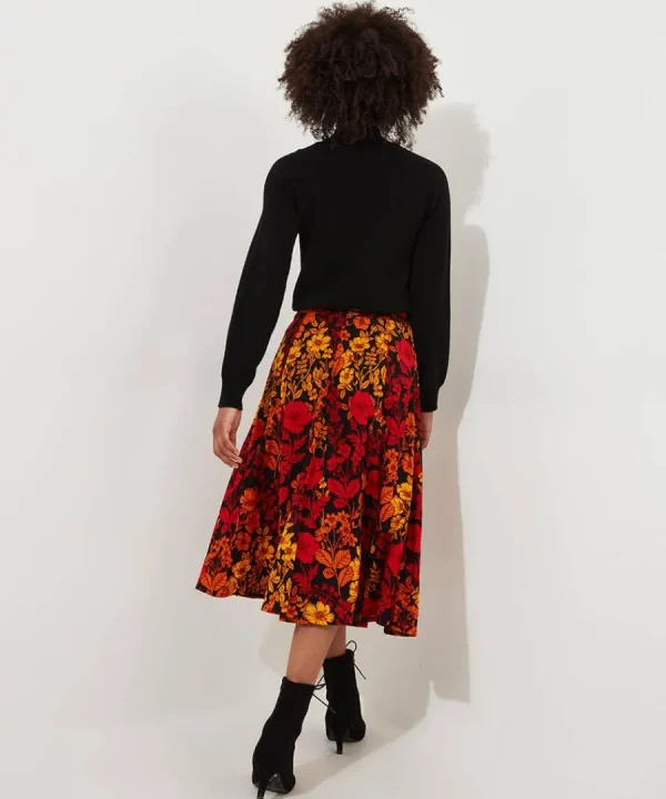 Flash Sale Joe Browns Autumn Florals Skirt Black