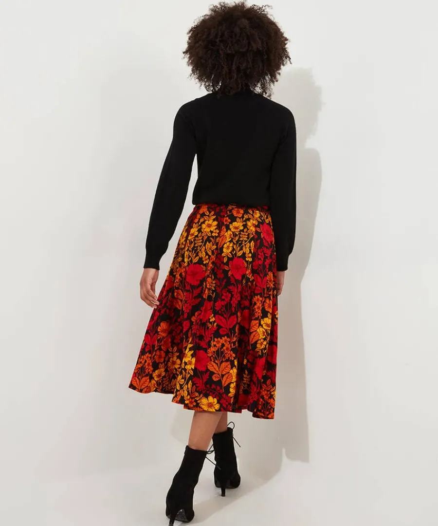 autumn_florals_skirt_3.webp Flash Sale Joe Browns Autumn Florals Skirt Black