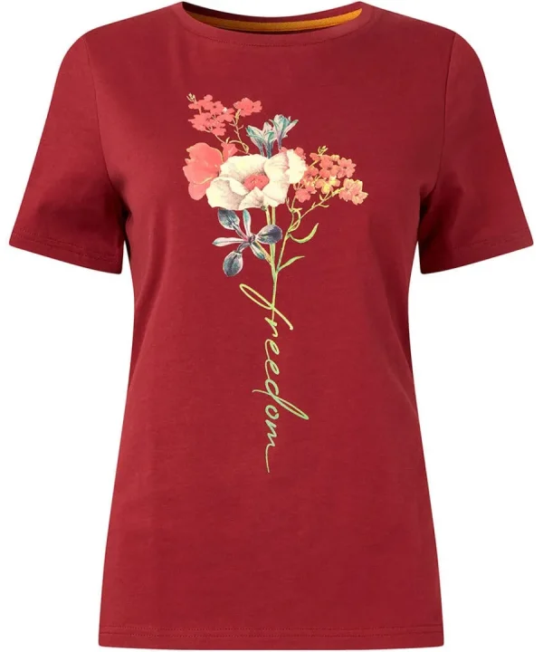 Best Sale Joe Browns Autumn Florals T-Shirt Berry