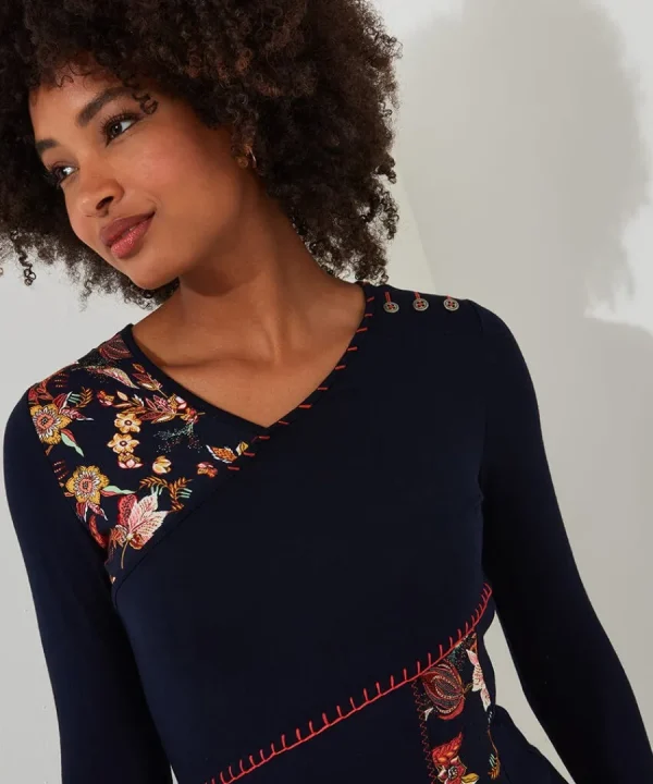 New Joe Browns Autumn Vibes Jersey Tunic Navy