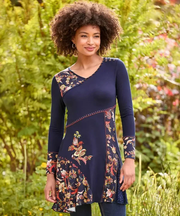 New Joe Browns Autumn Vibes Jersey Tunic Navy