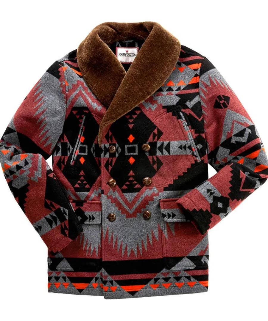aztec_fur_collar_coat_0.webp Discount Joe Browns Aztec Fur Collar Coat Multi
