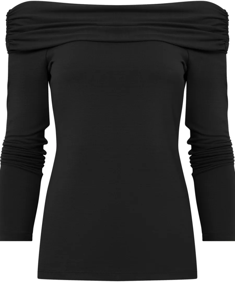 bardot_jersey_top_0.webp Store Joe Browns Bardot Jersey Top Black / Orange