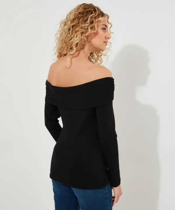 Best Sale Joe Browns Bardot Jersey Top Black