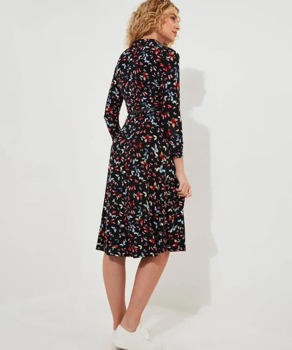 Clearance Joe Browns Beautiful Butterfly Jersey Dress Black