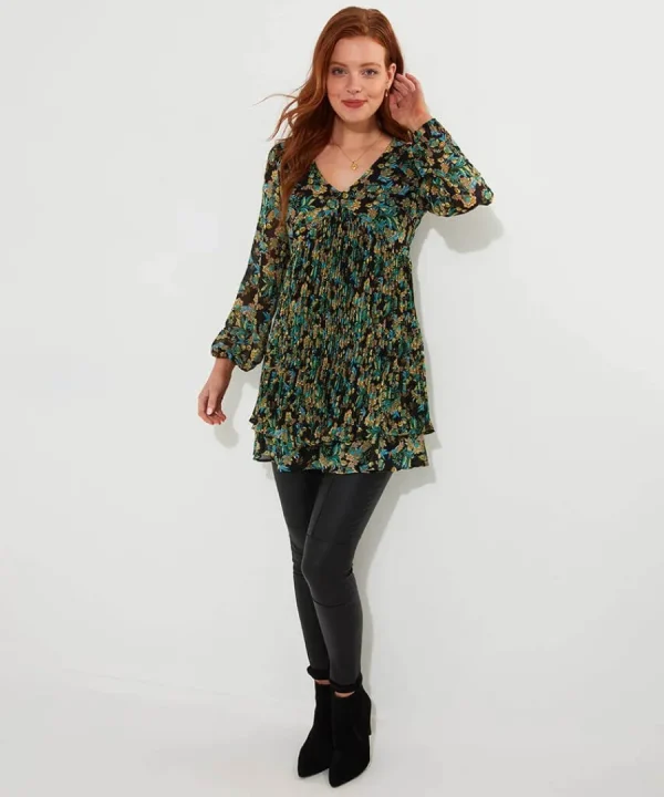 Shop Joe Browns Beautifully Pleated Tunic Black