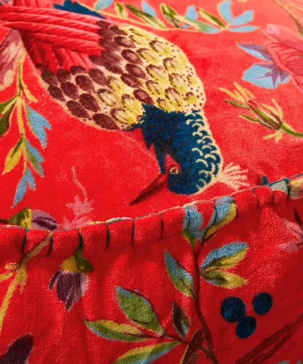 Hot Joe Browns Birds Of Paradise Round Cushion Orange