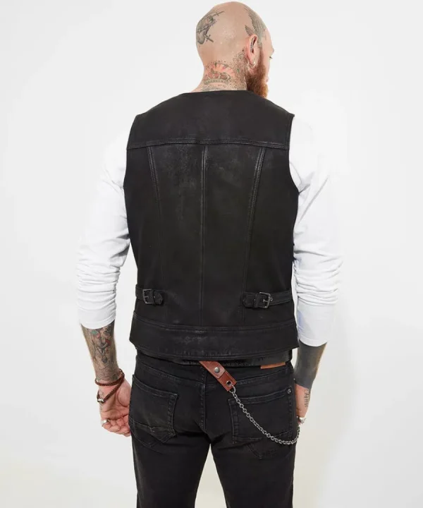 Sale Joe Browns Leather Waistcoat Black