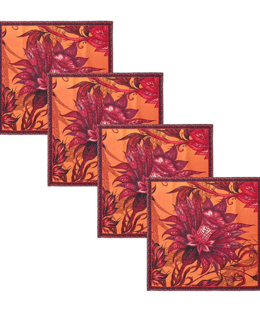 bohemian_bloom_cotton_nap_0.webp Clearance Joe Browns Bohemian Bloom Cotton Napkins Orange