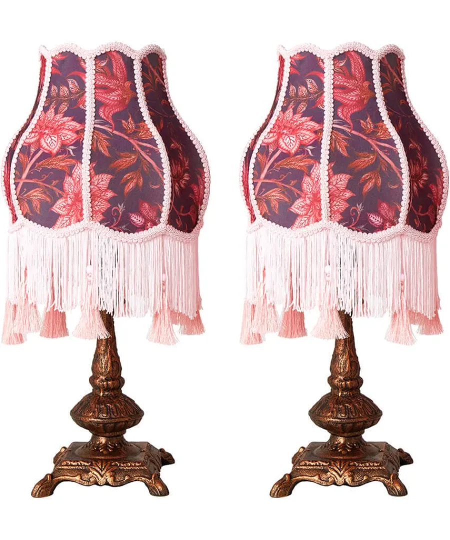 bohemian_bloom_set_of__ta_0.webp Clearance Joe Browns Bohemian Bloom Set Of 2 Table Lamps Purple