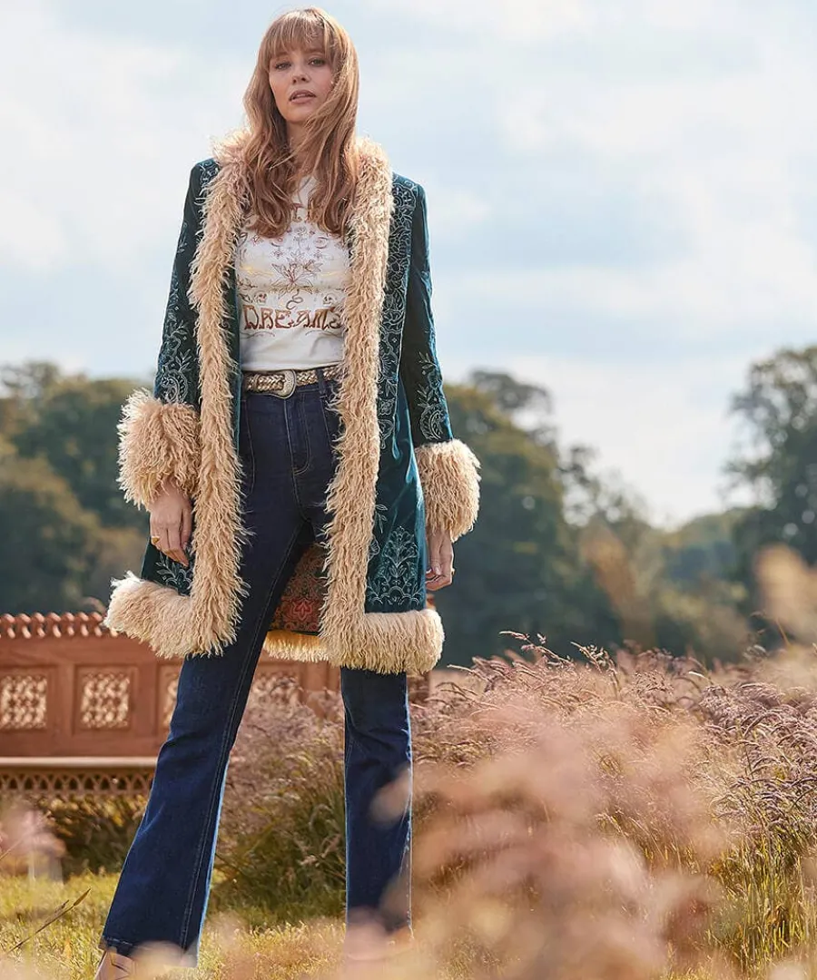 boho_girl_embroidered_bou_1.webp Discount Joe Browns Boho Girl Embroidered Boutique Coat Teal