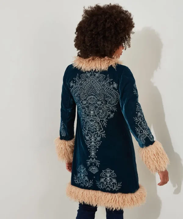 Discount Joe Browns Boho Girl Embroidered Boutique Coat Teal