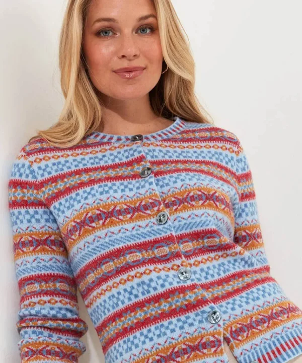New Joe Browns Bonnie Fairisle Cardigan Blue