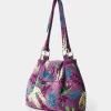 Clearance Joe Browns Botanical Mist Velvet Bag Purple