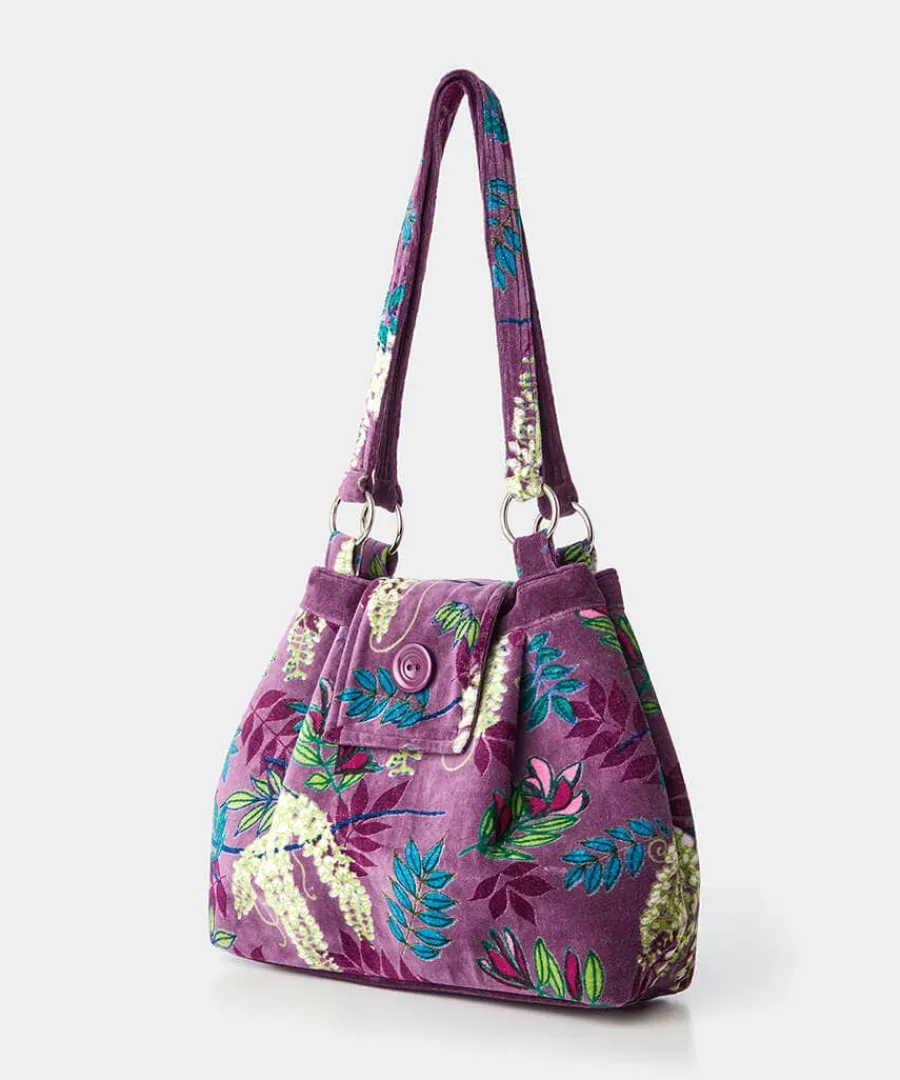 botanical_mist_velvet_bag_0.webp Clearance Joe Browns Botanical Mist Velvet Bag Purple