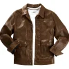Clearance Joe Browns Trucker Leather Jacket Brown