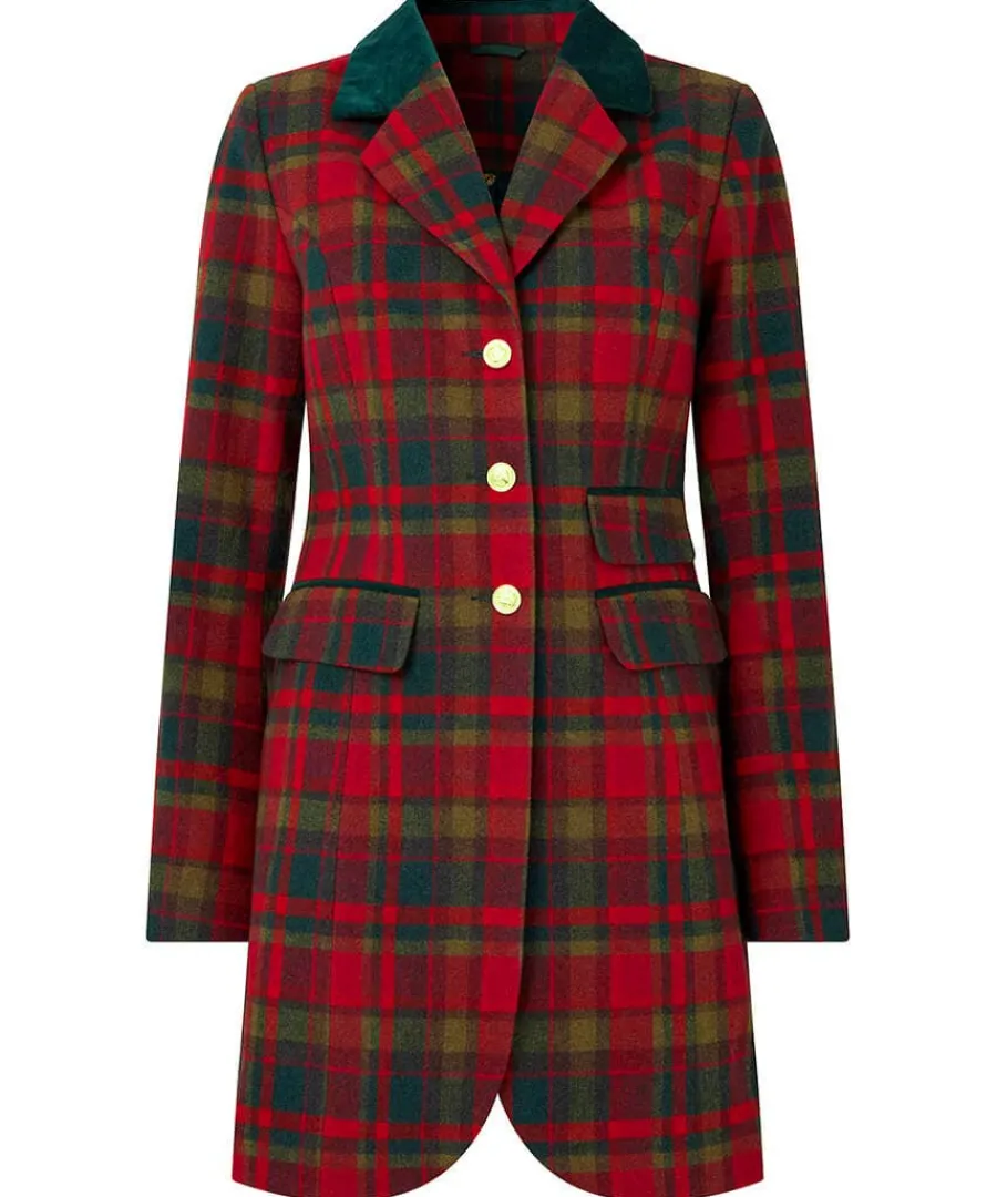 camilla_checked_longline__0.webp Discount Joe Browns Camilla Checked Longline Coat Red