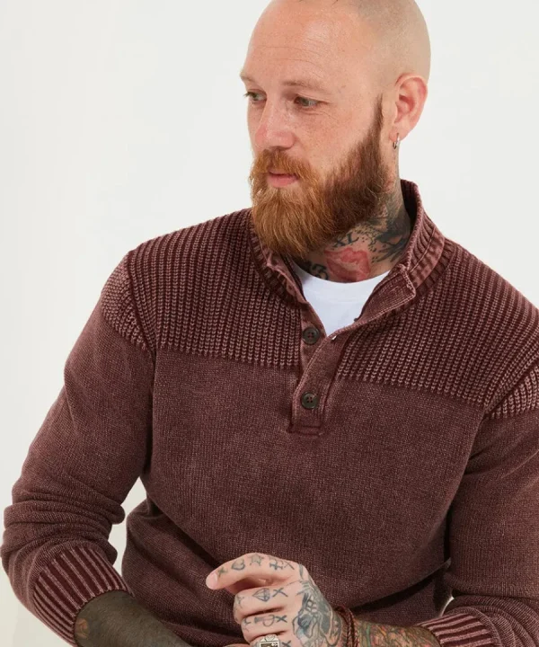Sale Joe Browns Carefree Washed Funnel Knit Cherry
