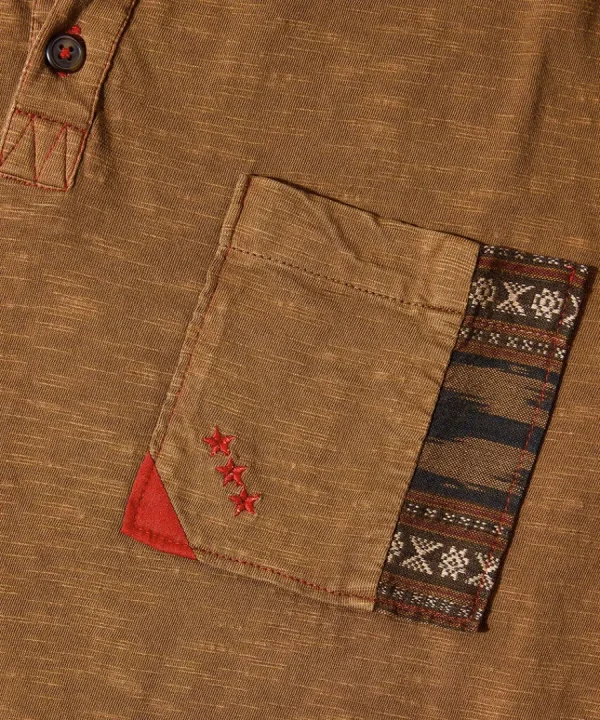 Hot Joe Browns Casually Customised Polo Shirt Brown