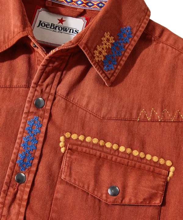 Discount Joe Browns Casually Customised Shirt Burnt Orange