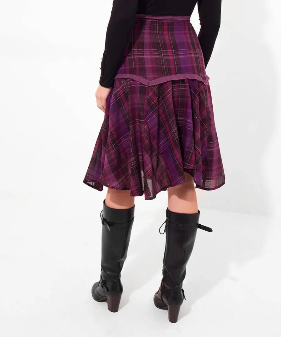 charming_check_skirt_2.webp Hot Joe Browns Charming Check Skirt Purple