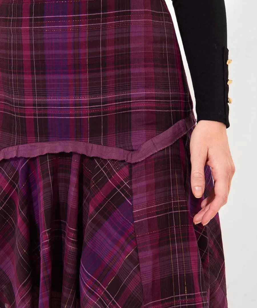 charming_check_skirt_3.webp Hot Joe Browns Charming Check Skirt Purple