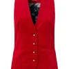 Shop Joe Browns Charming Velvet Waistcoat Red