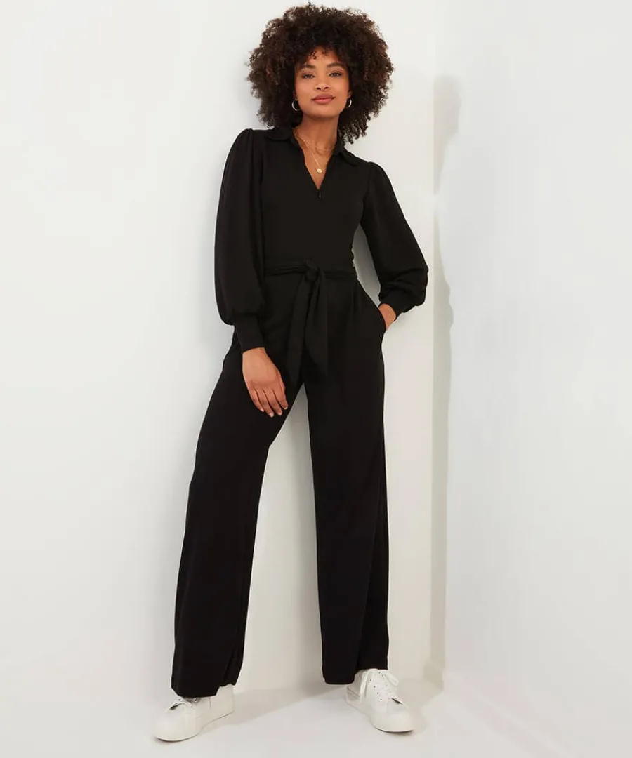 charming_zipped_jumpsuit_1.webp Fashion Joe Browns Charming Zipped Jumpsuit Black / Blue