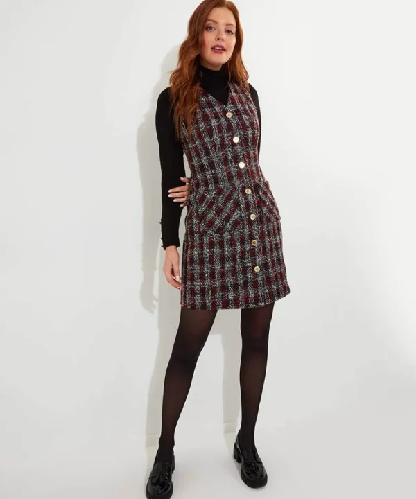 Cheap Joe Browns Check Pinafore Dress Multi