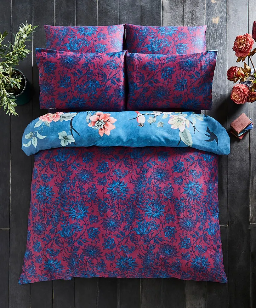 cherished_chinoiserie_rev_0-1.webp New Joe Browns Cherished Chinoiserie Reversible Duvet Set Blue