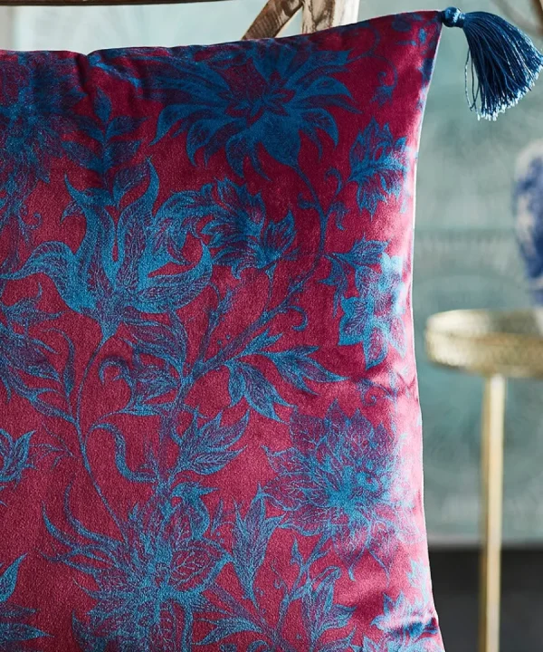 Fashion Joe Browns Cherished Chinoiserie Reversible Cushion Blue / Berry