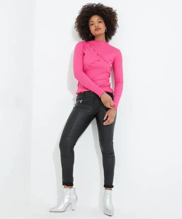 Online Joe Browns Chrissie Jersey Top Pink / Cream