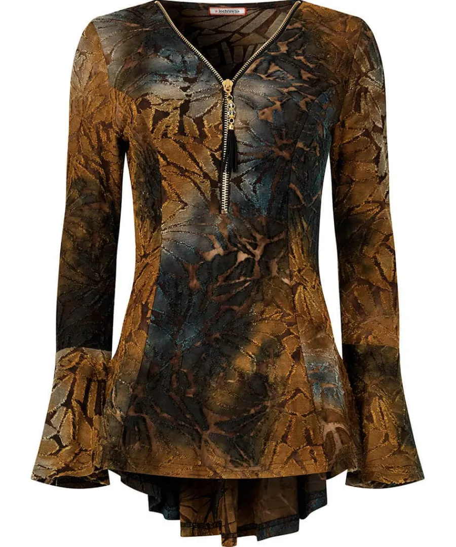 connie_zip_top_0.webp Online Joe Browns Connie Zip Top Brown