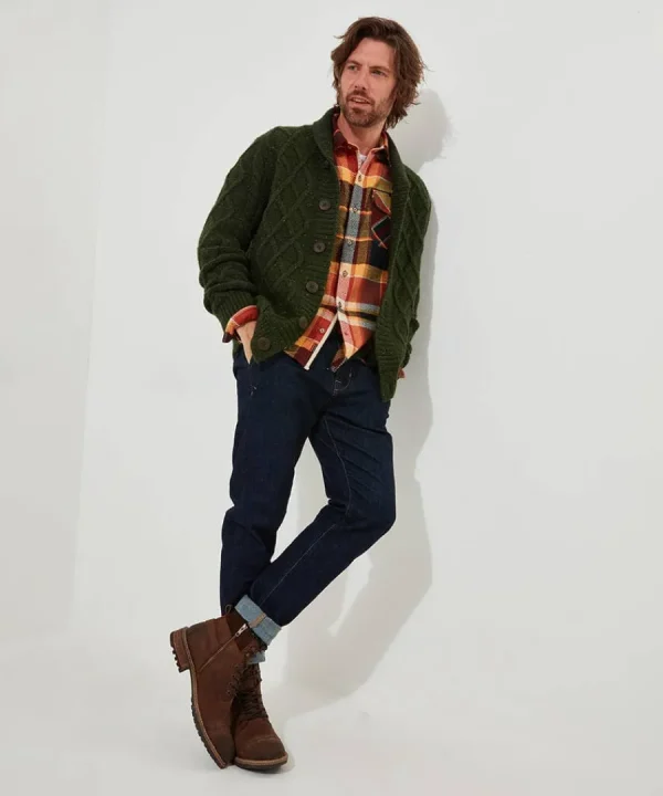 Online Joe Browns Cool In Cable Cardigan Green