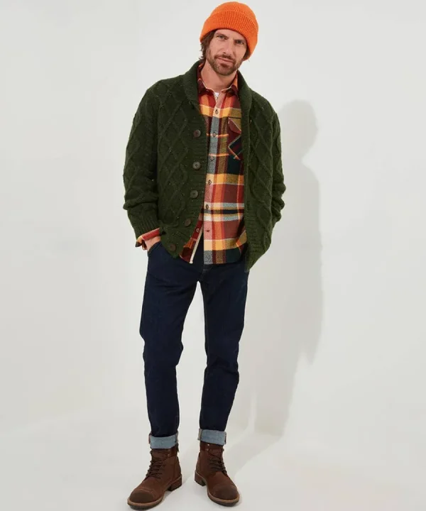 Online Joe Browns Cool In Cable Cardigan Green