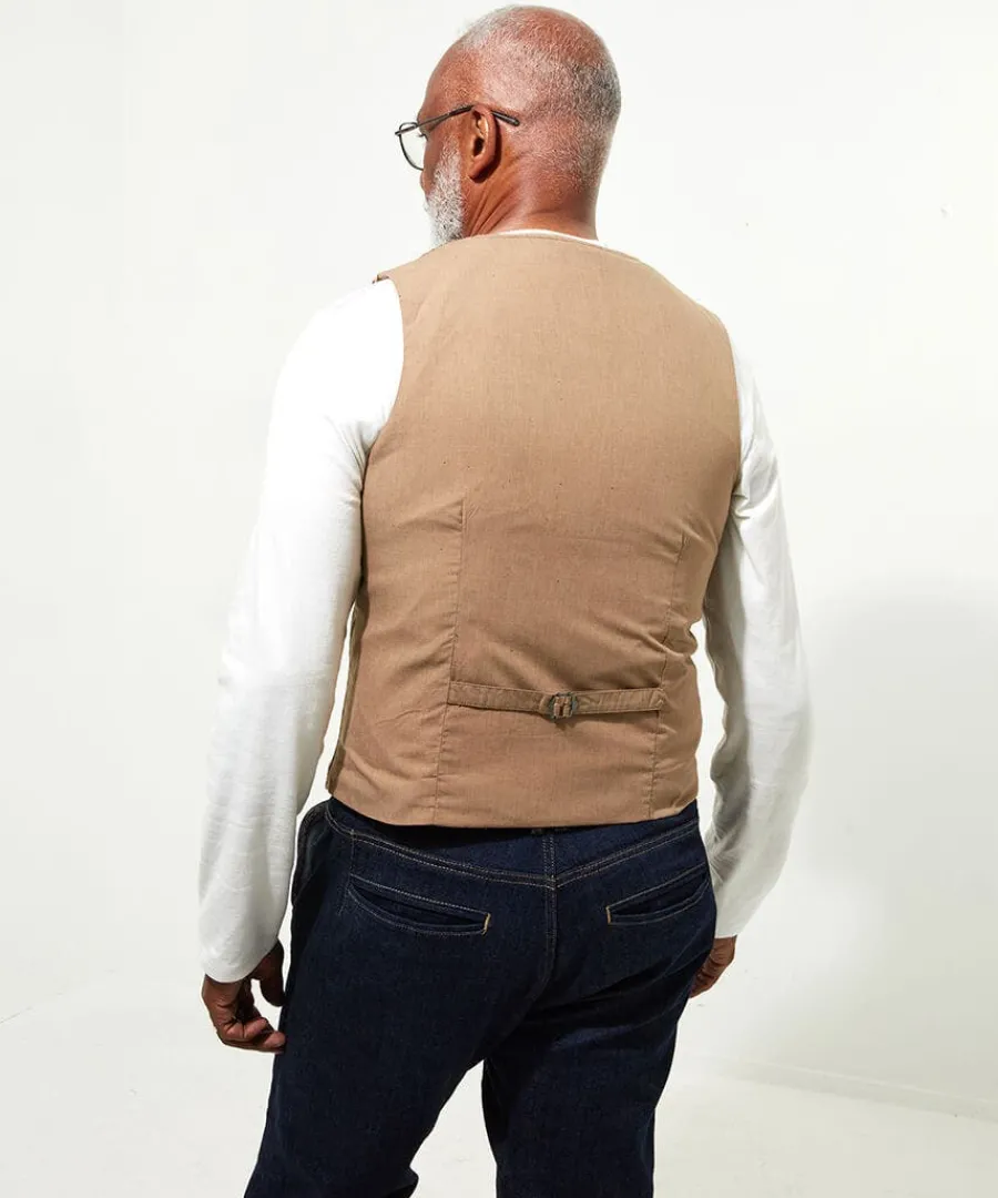 cord_waistcoat_3.webp Best Sale Joe Browns Cord Waistcoat Tan