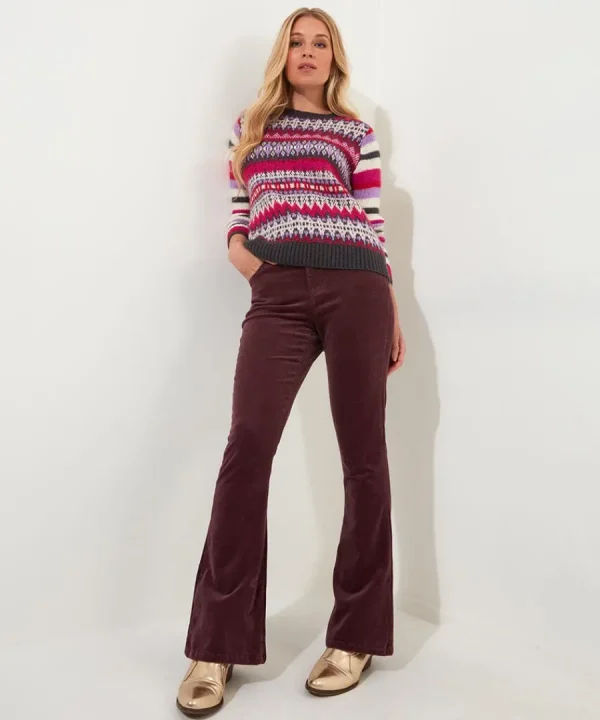 Fashion Joe Browns Cosy Cabin Cord Trousers Purple