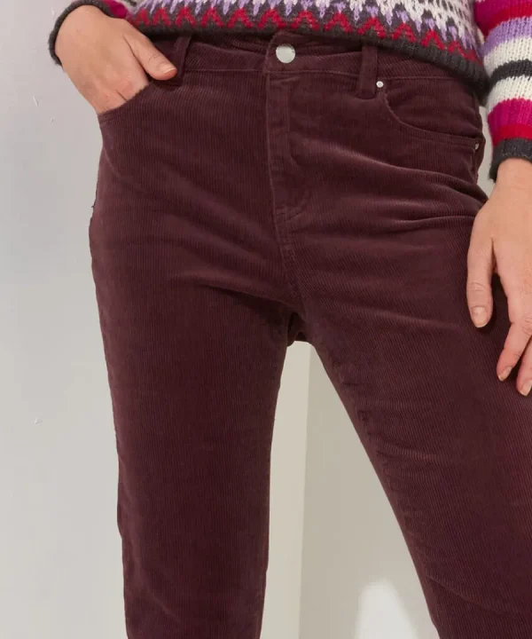 Fashion Joe Browns Cosy Cabin Cord Trousers Purple